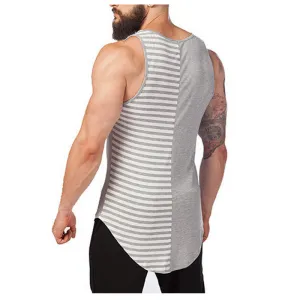 Mens Singlets Stripe Fitness Singlets Muscle Stringer Mens Stringer Tank Tops Stringer Vest Tank Top Men