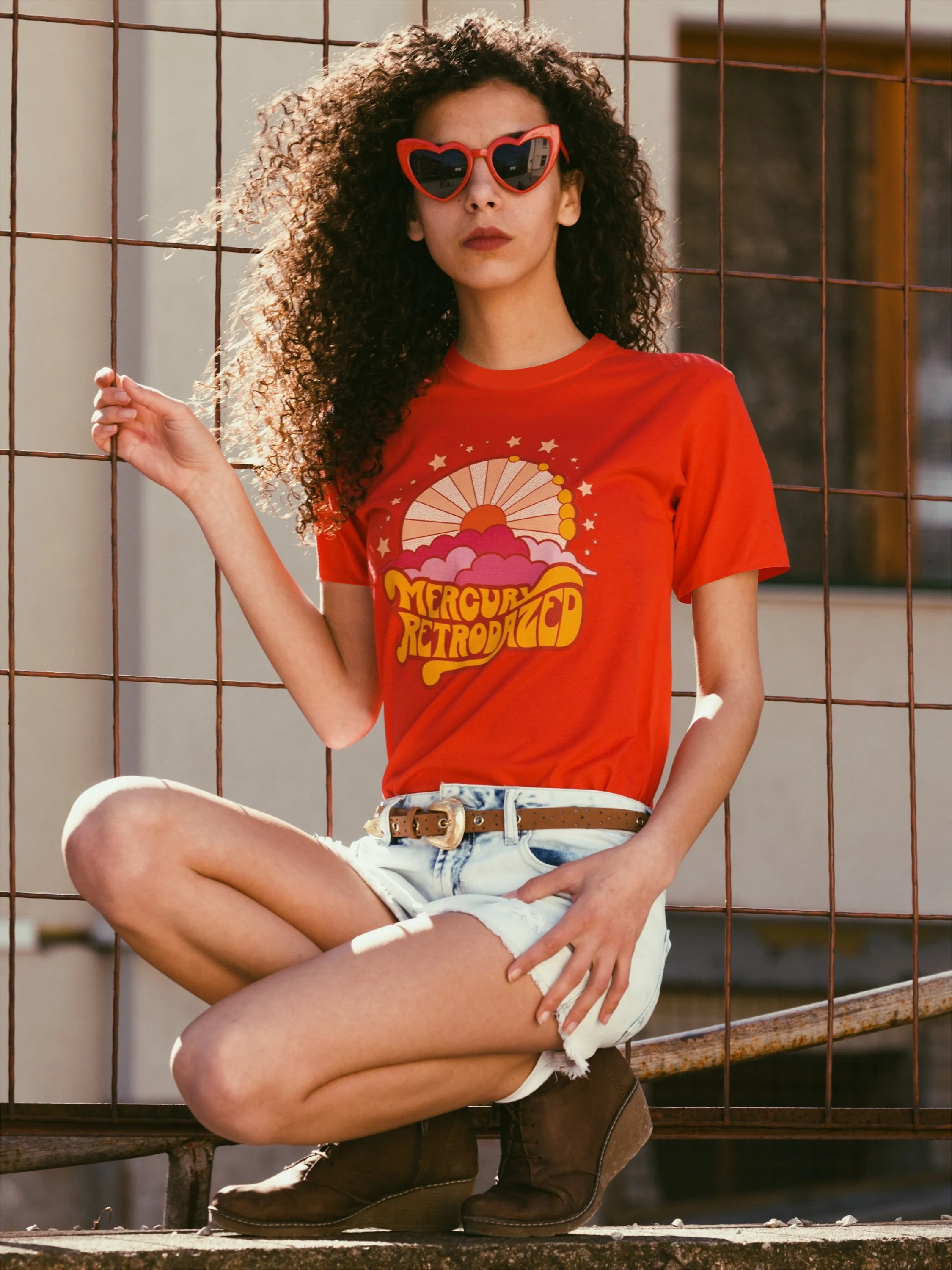 Mercury Retrodazed Tee - Red