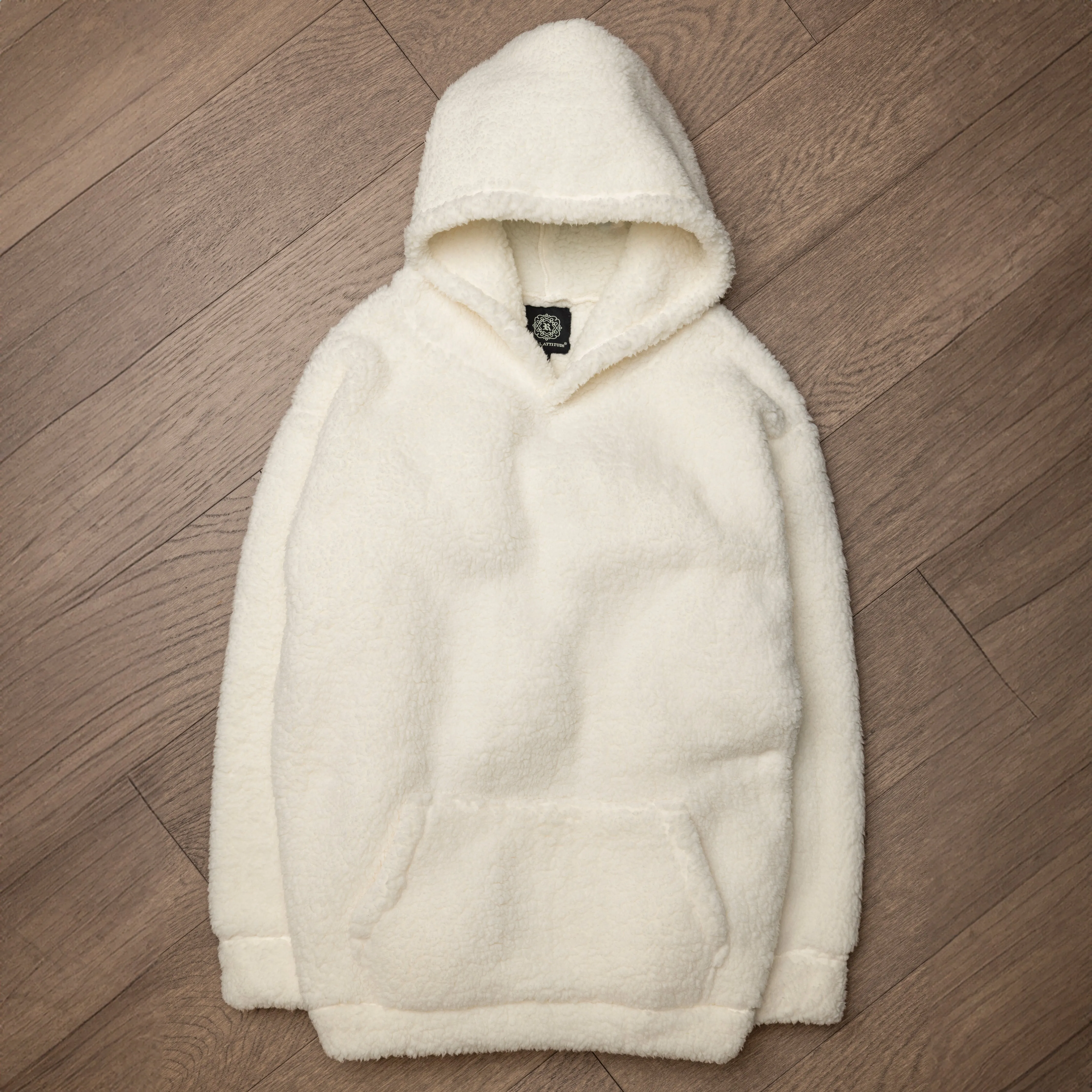 Micro-poly Sherpa Fleece Hoodie - Egret