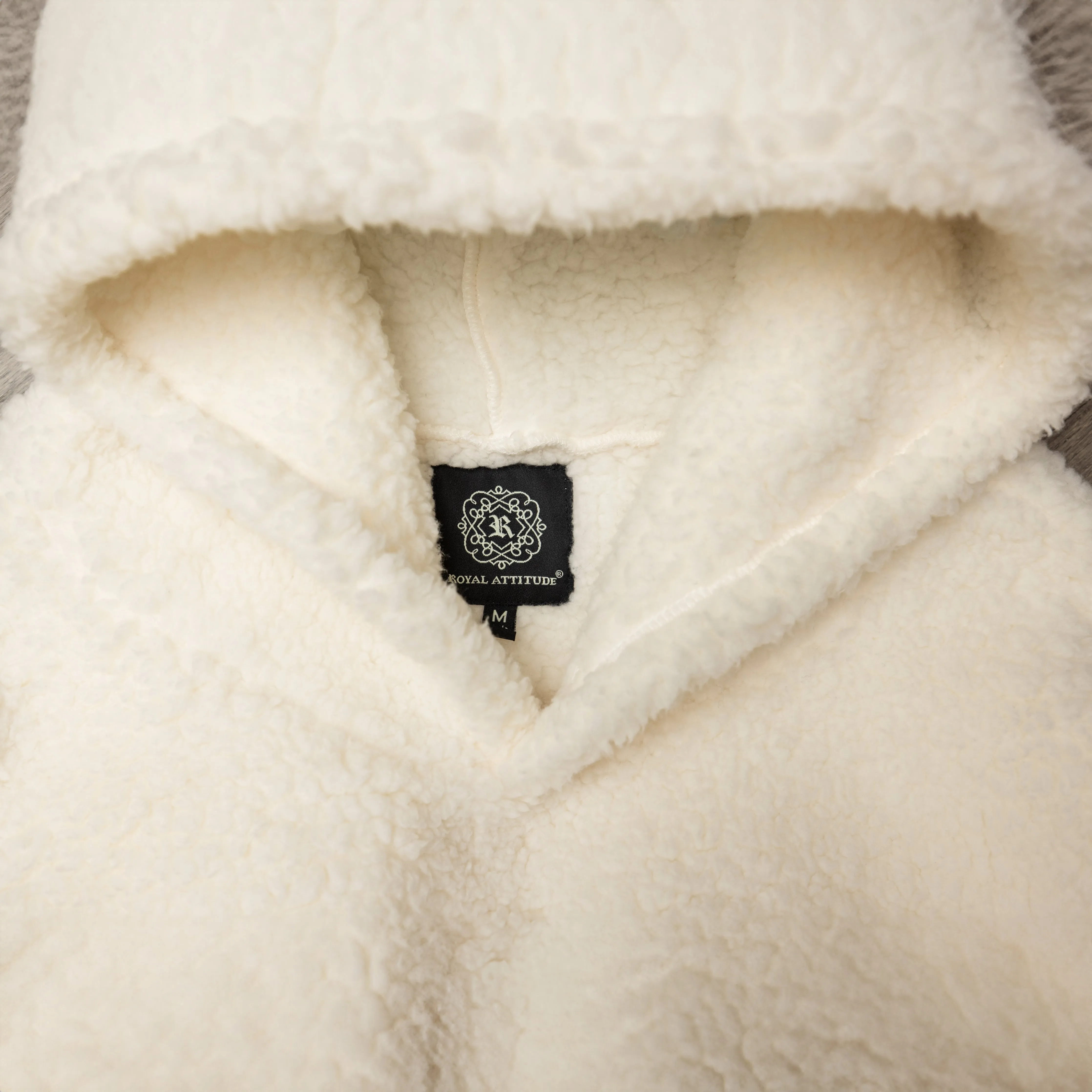 Micro-poly Sherpa Fleece Hoodie - Egret
