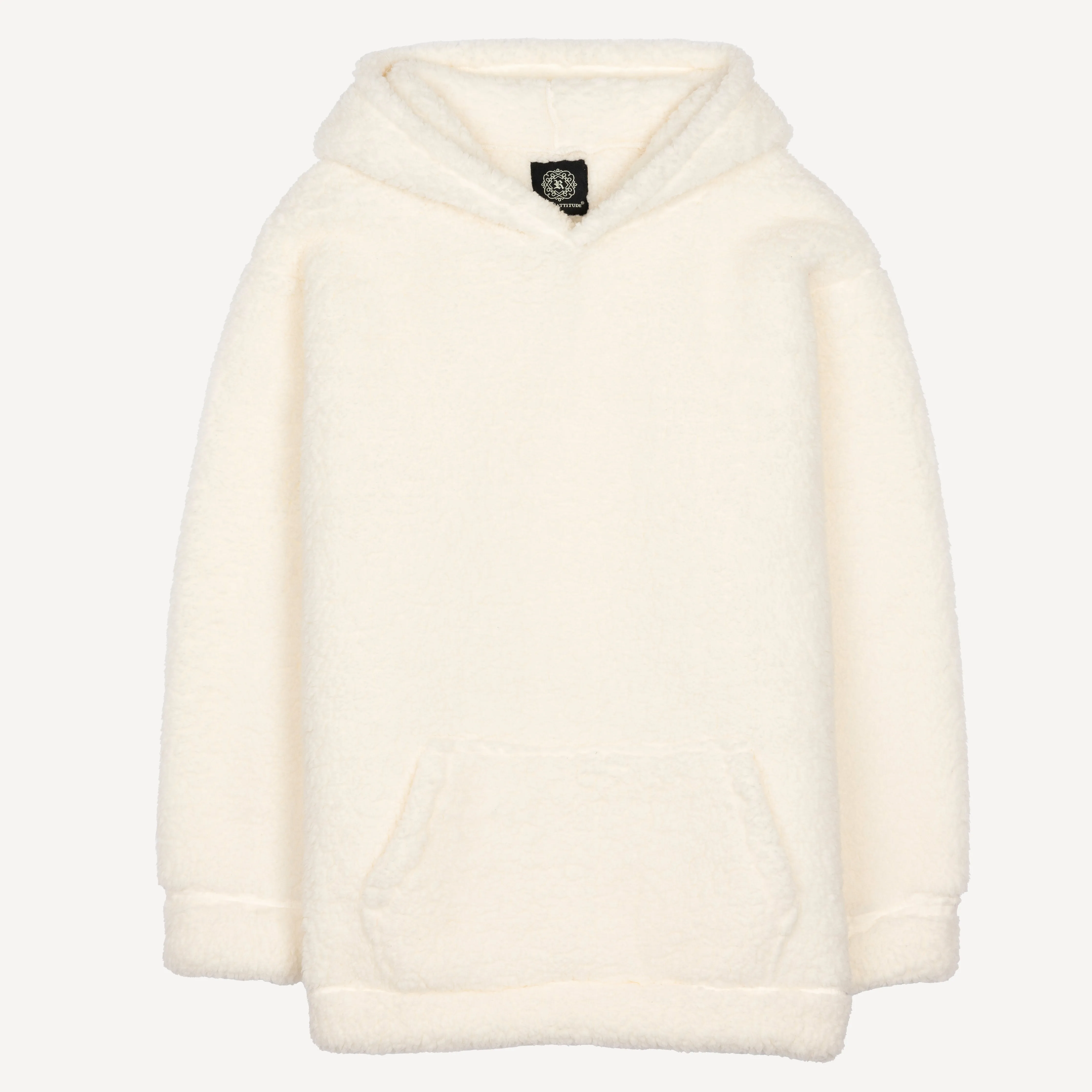 Micro-poly Sherpa Fleece Hoodie - Egret