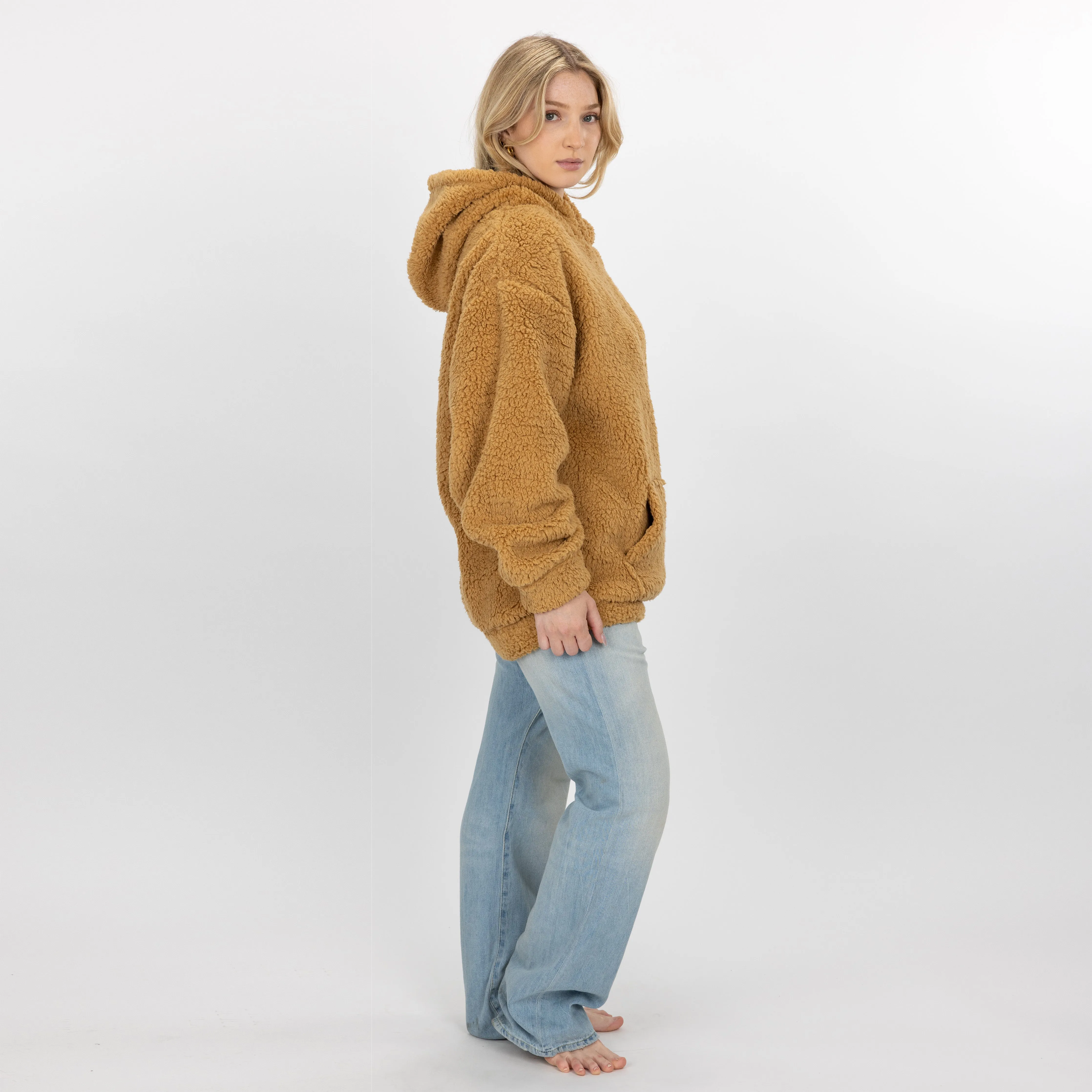 Micro-poly Sherpa Fleece Hoodie - Lark