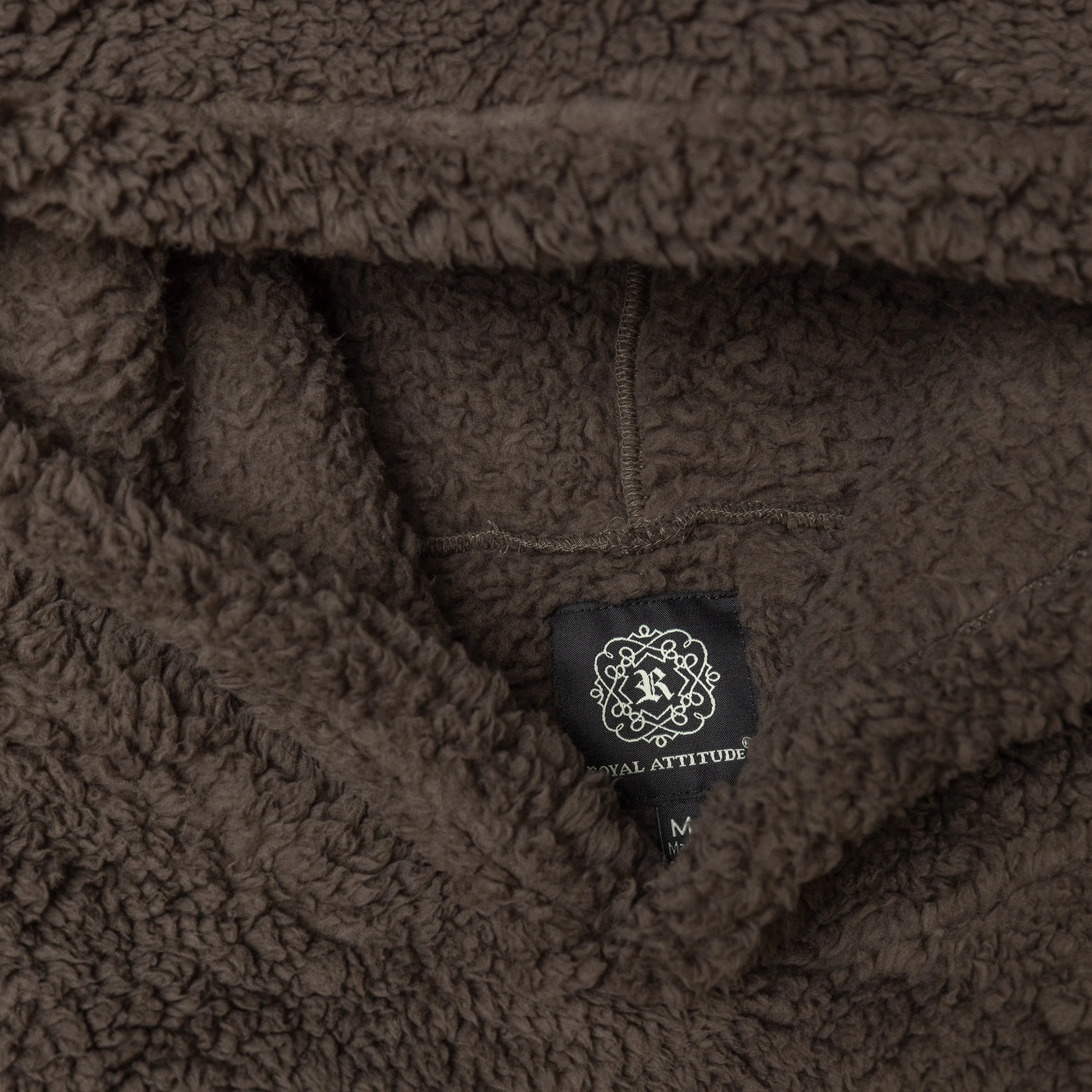 Micro-poly Sherpa Fleece Hoodie - Major Brown