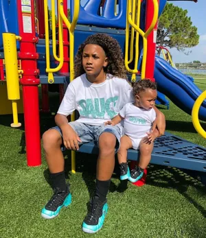 Mint Glitter Sauce | White Tee