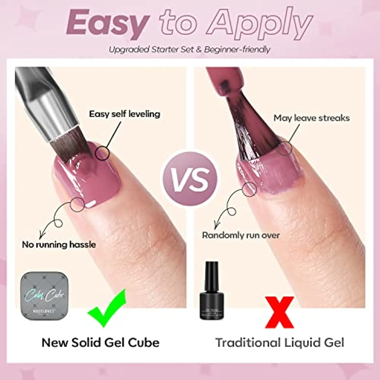 Modelones 2022 Upgraded Crème Gel Nail Polish Set Manicure Palette, 9 Colors Popular Neutral Nude Solid Gel Polish White Pink Pudding Gel Soak Off Easter LED Nail Art Kit Salon DIY Home, W Nail Brush