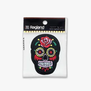 Motif Iron On Badge - SKULL BLACK