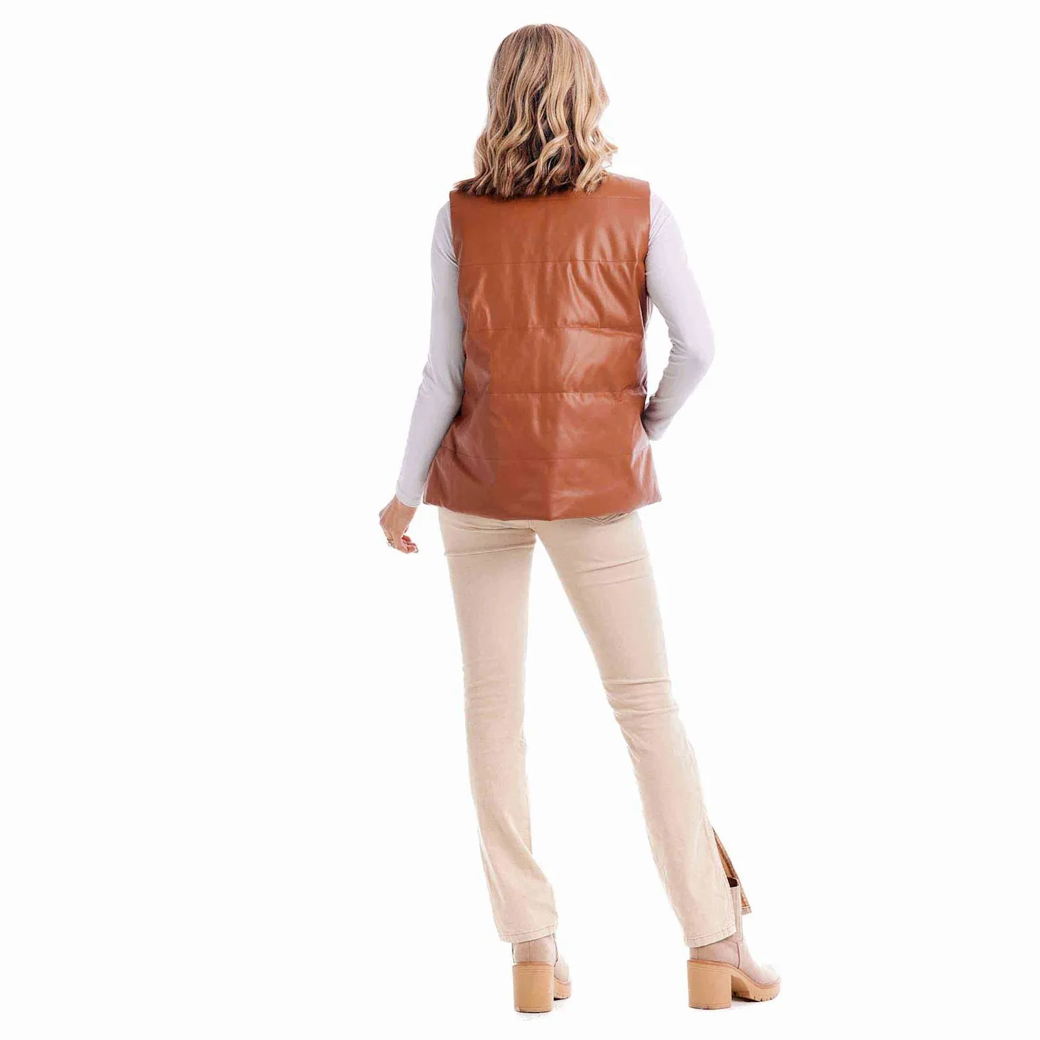 Mud Pie Boyd Faux Leather Vest