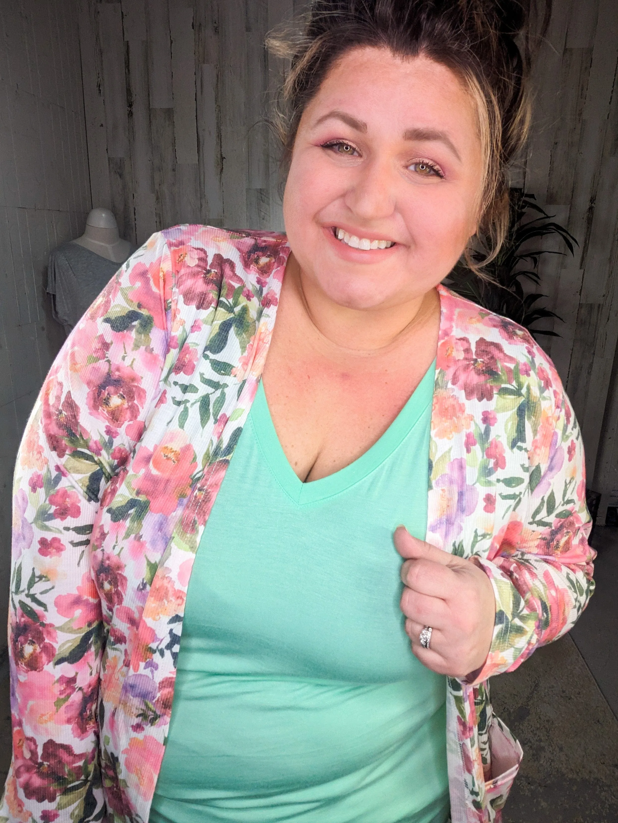Myra Luxe Vneck Scoop Hem Tank (lots of colors!)