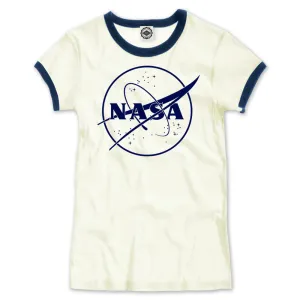 NASA 1 Color Logo Women's Ringer Tee