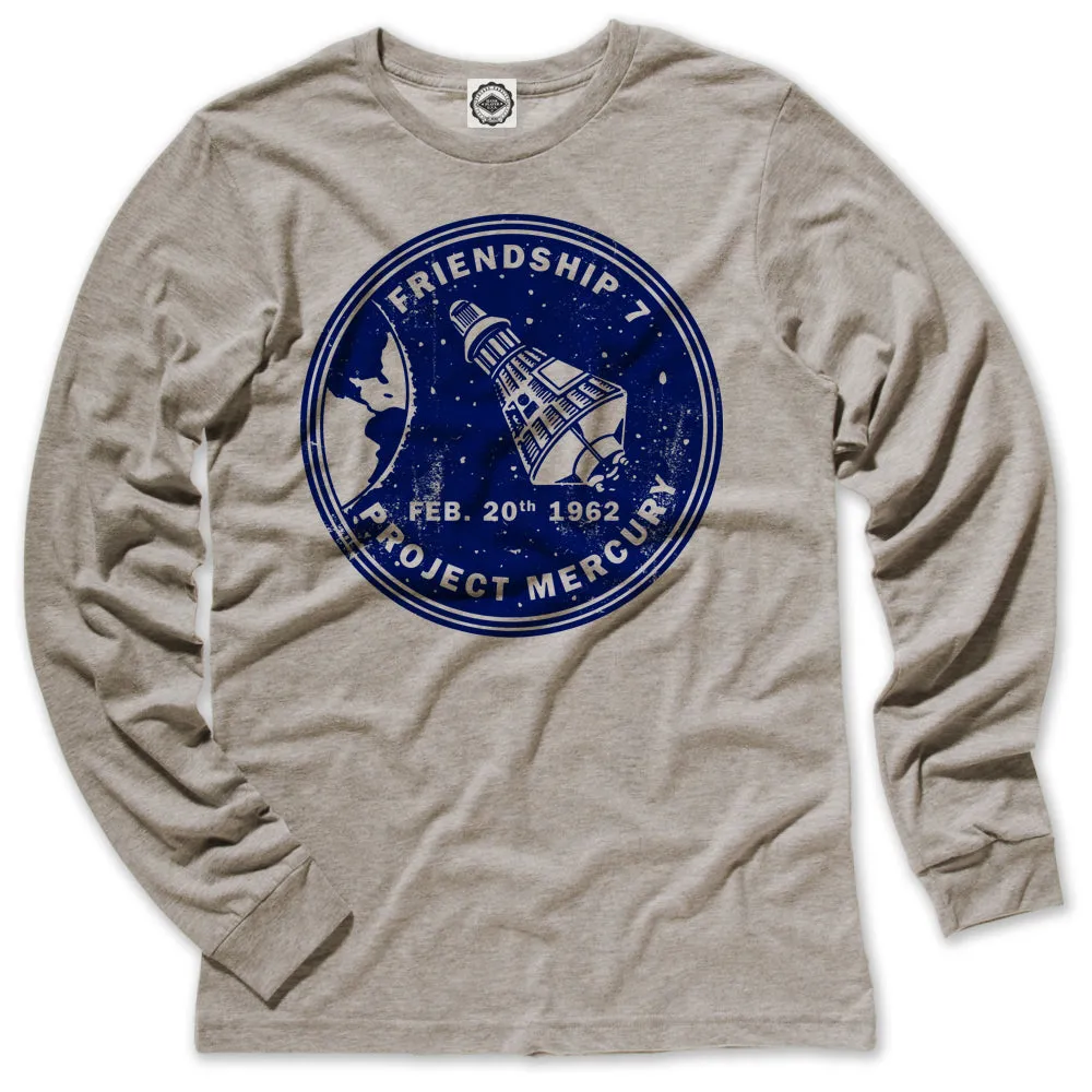 NASA Friendship 7 (Project Mercury) Logo Men's Long Sleeve Tee