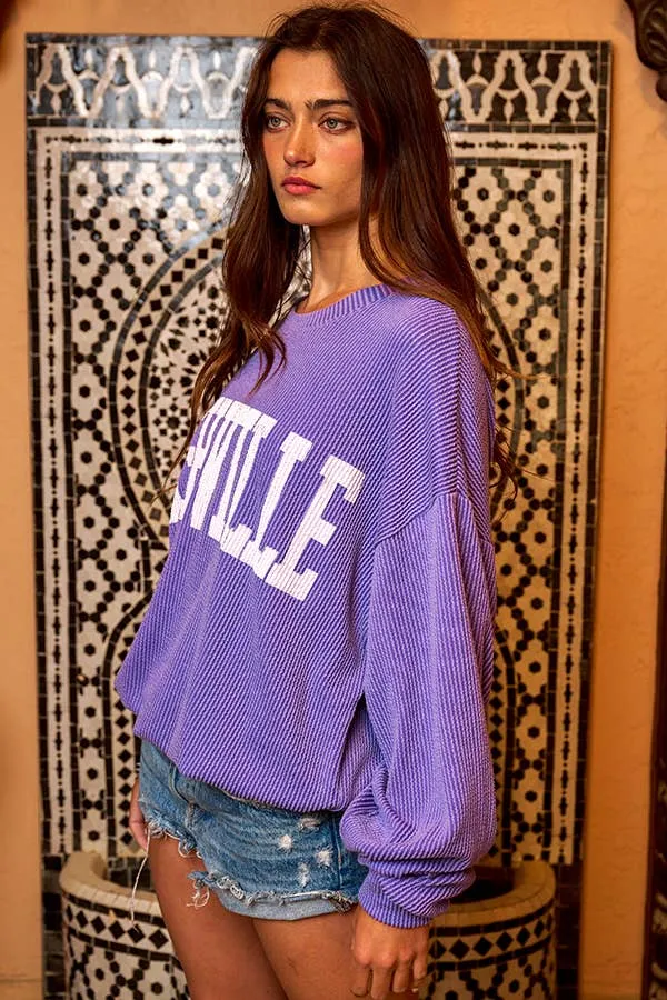 'NASHIVILLE' Oversize Graphic Sweatshirt