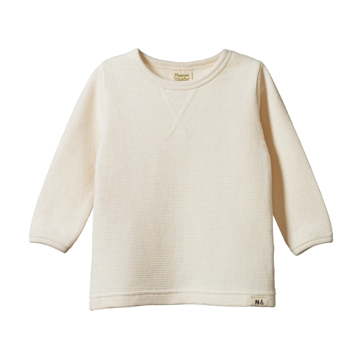 NATURE BABY WAFFLE TEE NATURAL