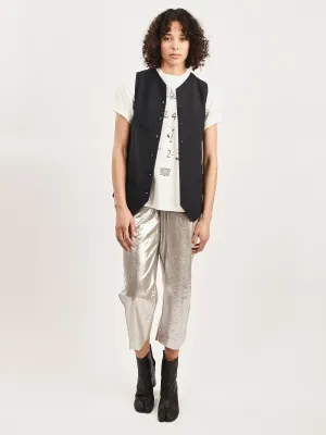 Navy Tropical Wool Easy Vest