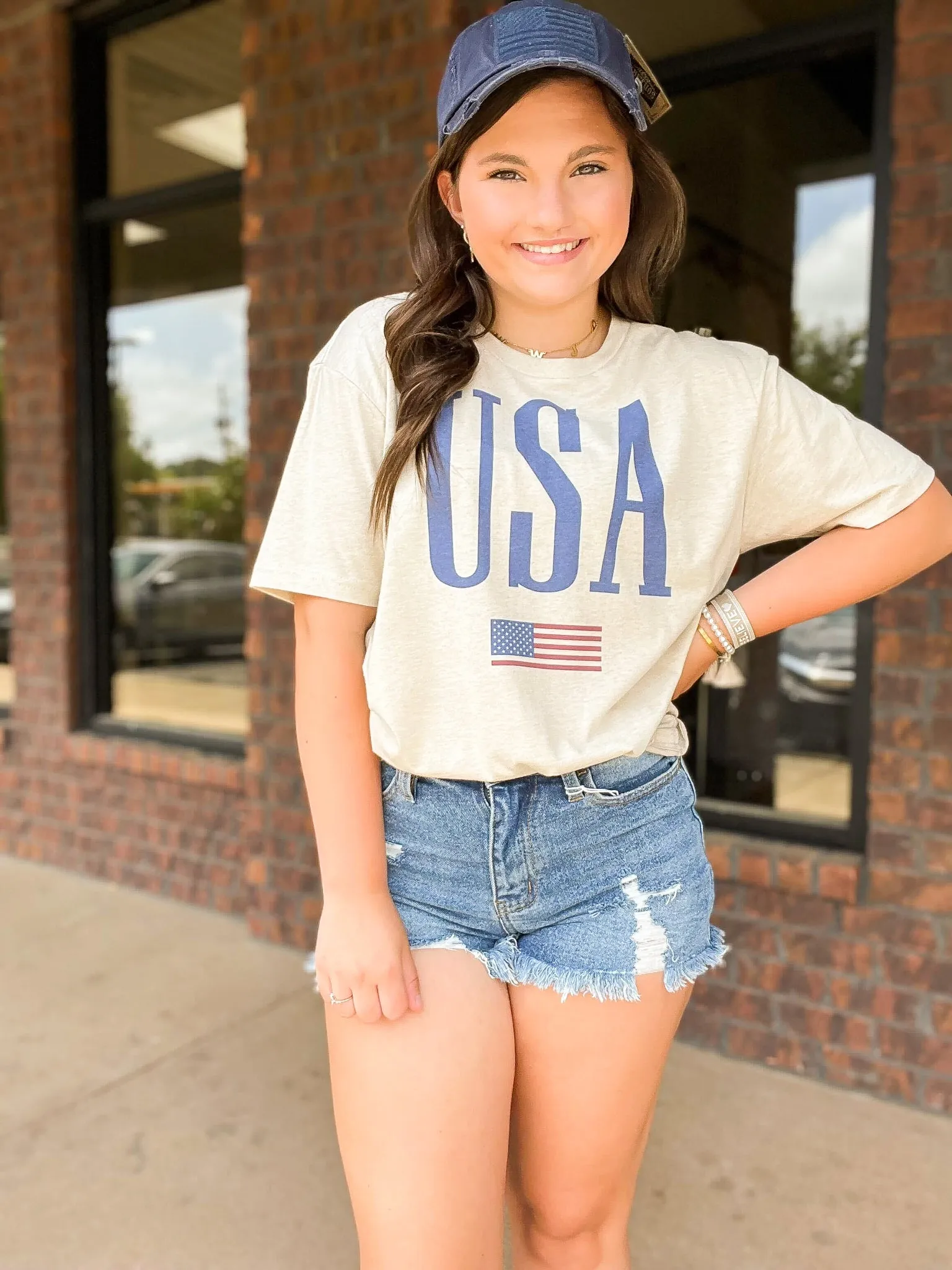 Navy USA Graphic Tee