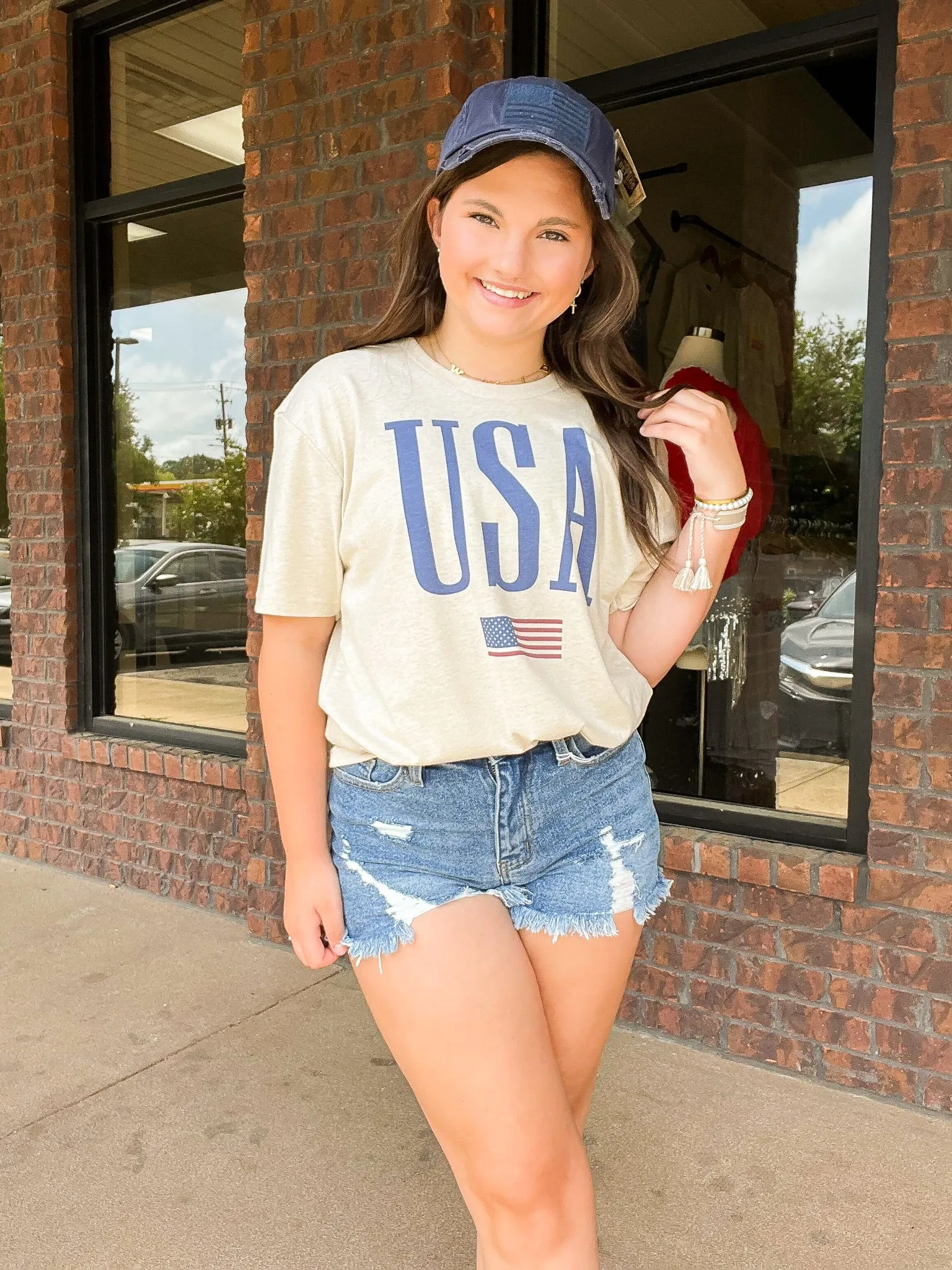 Navy USA Graphic Tee