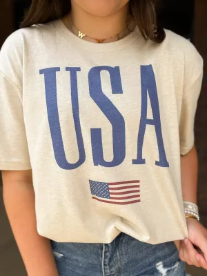 Navy USA Graphic Tee