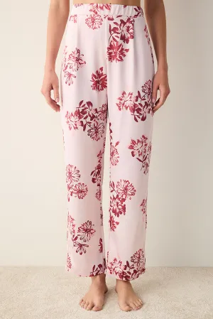 Naya Satin Pink Pants Pajama Bottoms