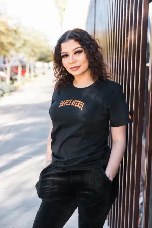Neon Orange SA Curve | Black Tee