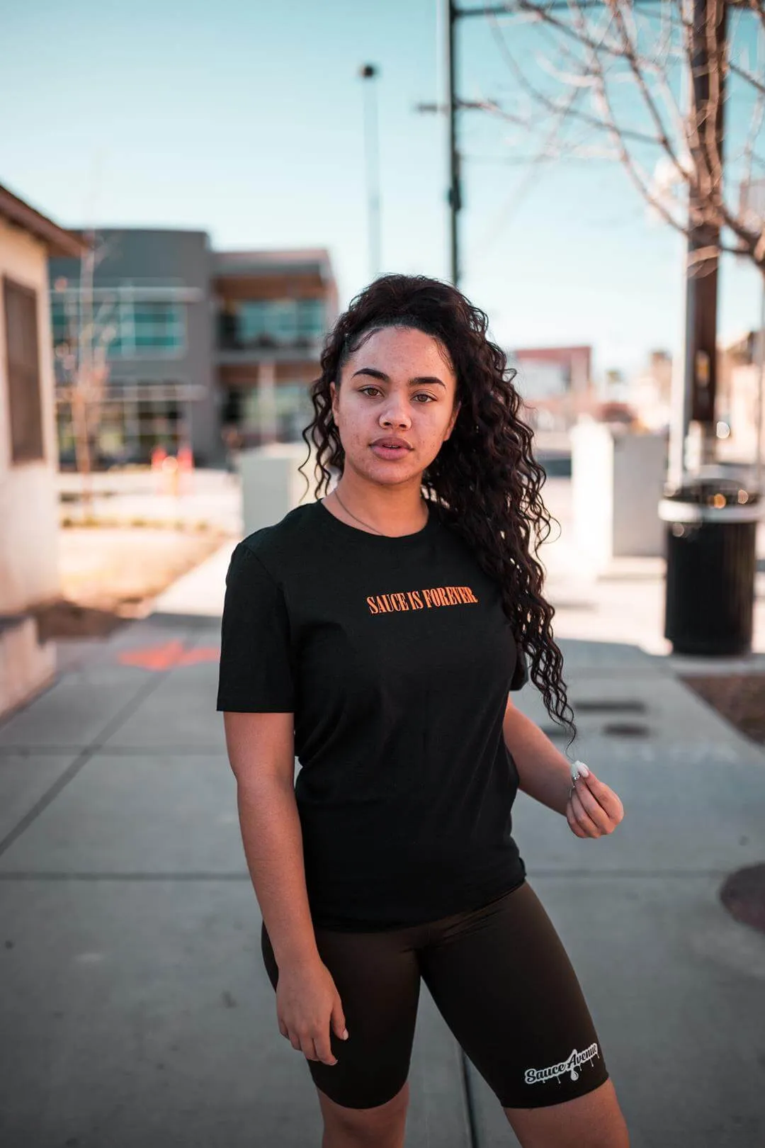 Neon Orange Sauce Is Forever (S) | Black Tee