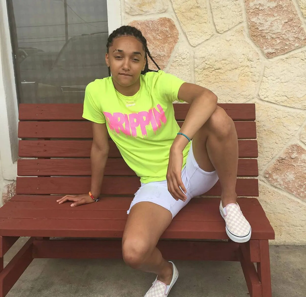 Neon Pink Glitter Drippin | Lemon Yellow Tee
