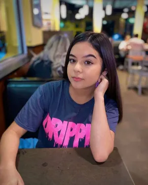 Neon Pink Glitter Drippin | Navy Tee