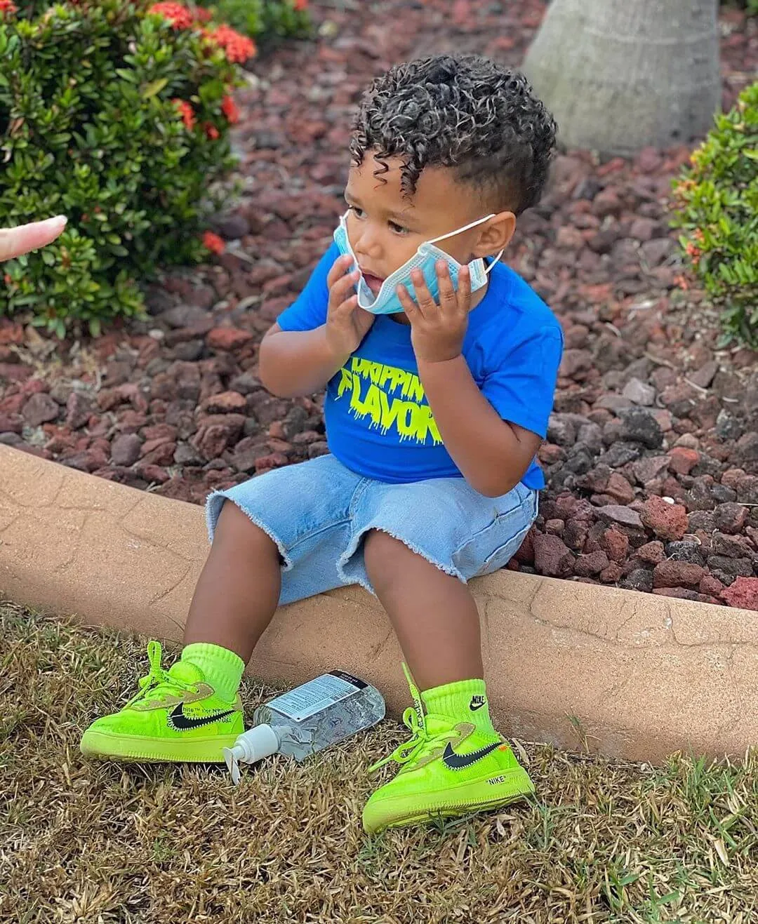 Neon Yellow Drippin Flavor | Blue Tee