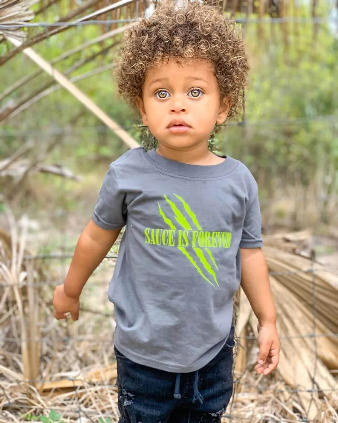 Neon Yellow Sauce Is Forever | Dark Gray Tee (Tiger Claw)