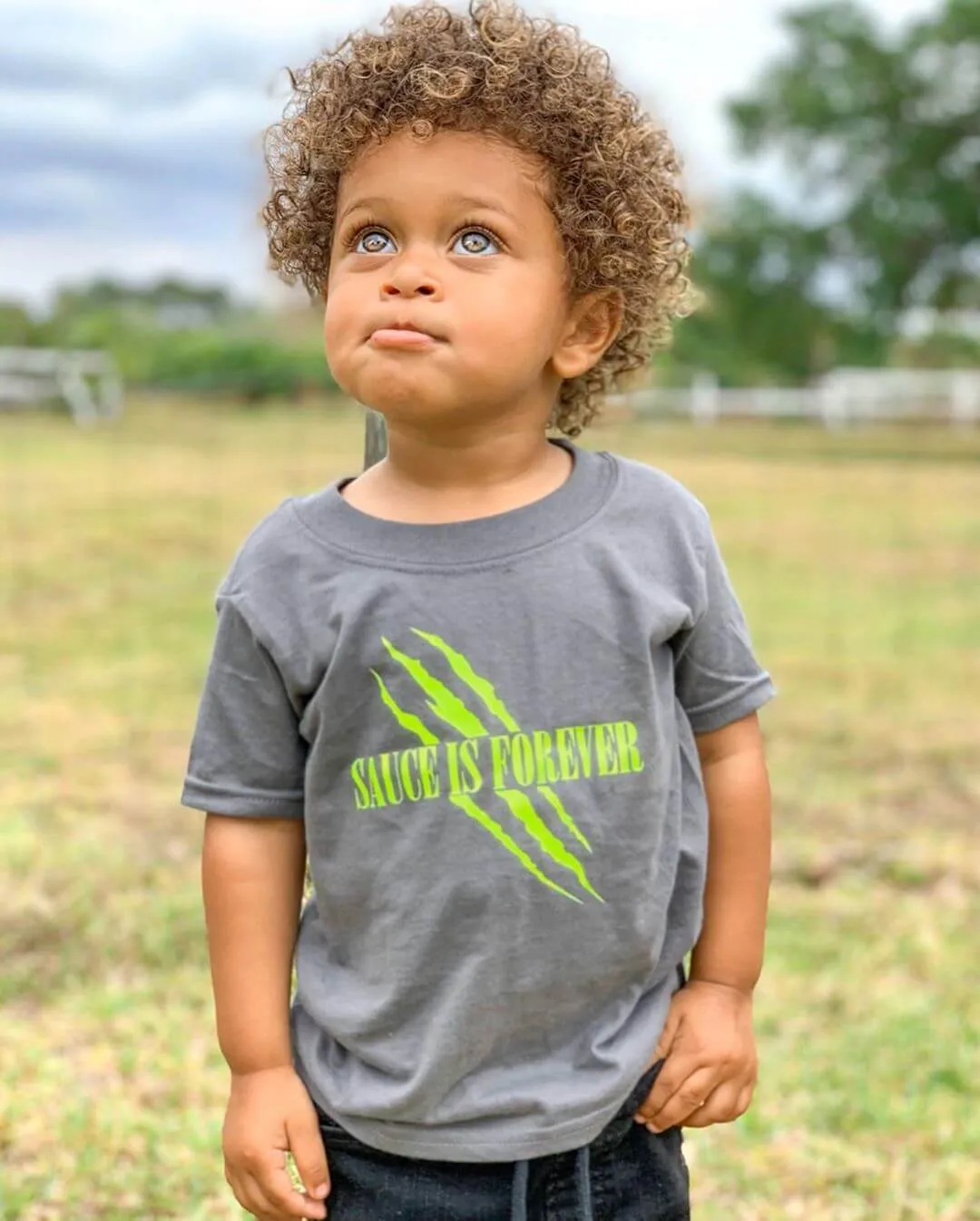 Neon Yellow Sauce Is Forever | Dark Gray Tee (Tiger Claw)