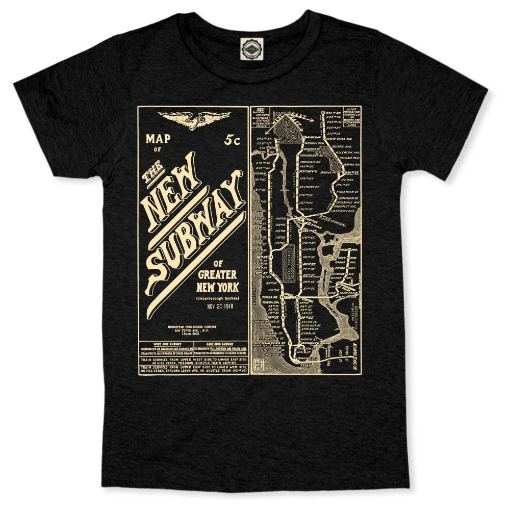 New York Vintage Subway Map Men's Tee