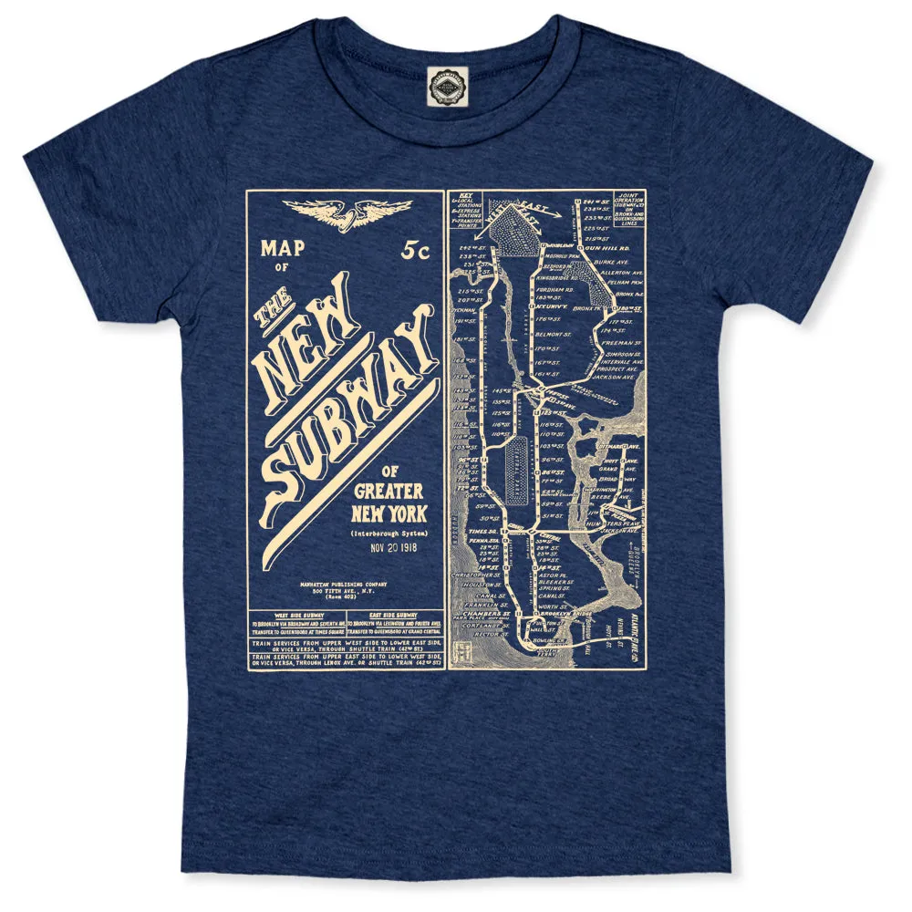 New York Vintage Subway Map Men's Tee