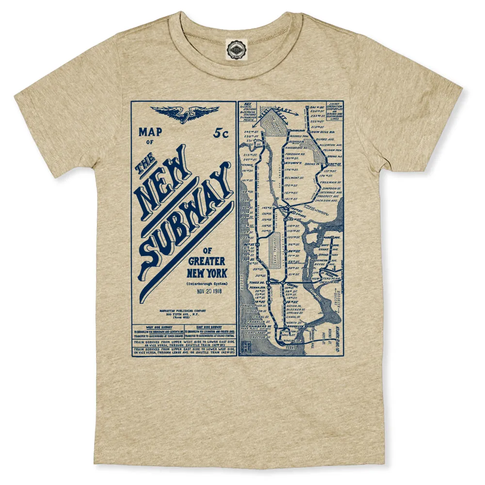 New York Vintage Subway Map Men's Tee