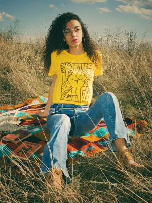 Nothing Changes If Nothing Changes Tee - Gold