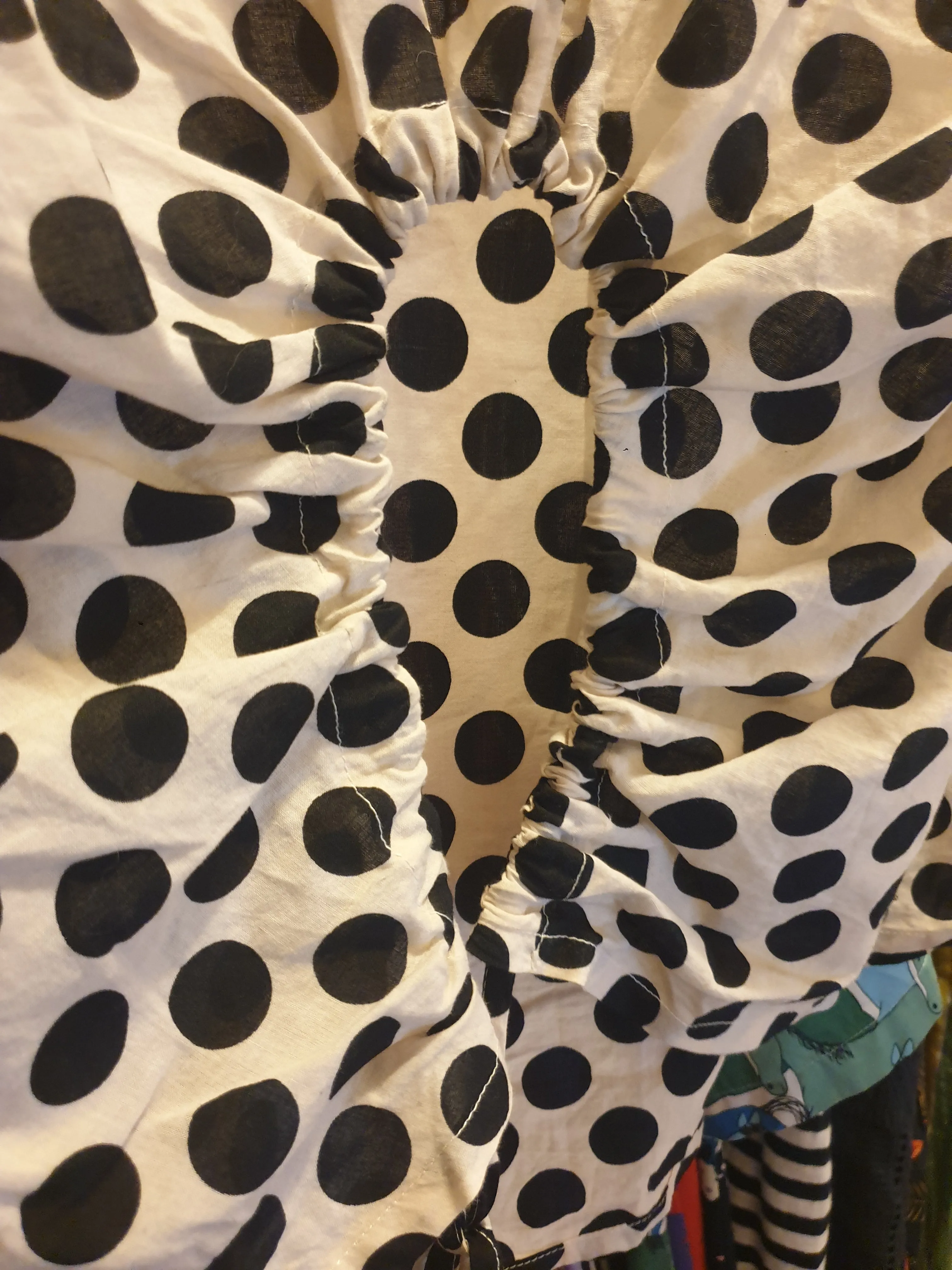 Obus polka dot cotton cap sleeve top size 4, fits 14