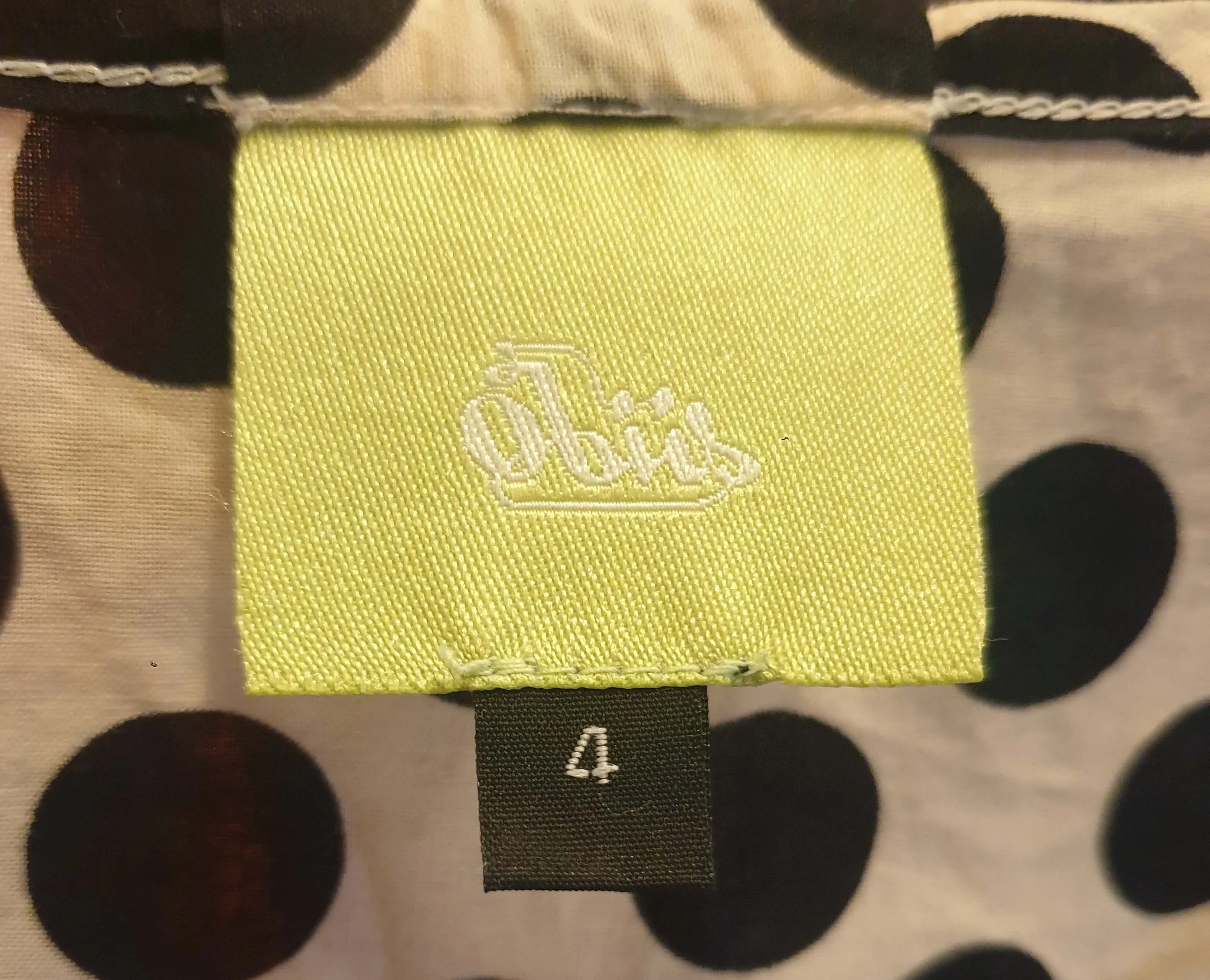 Obus polka dot cotton cap sleeve top size 4, fits 14