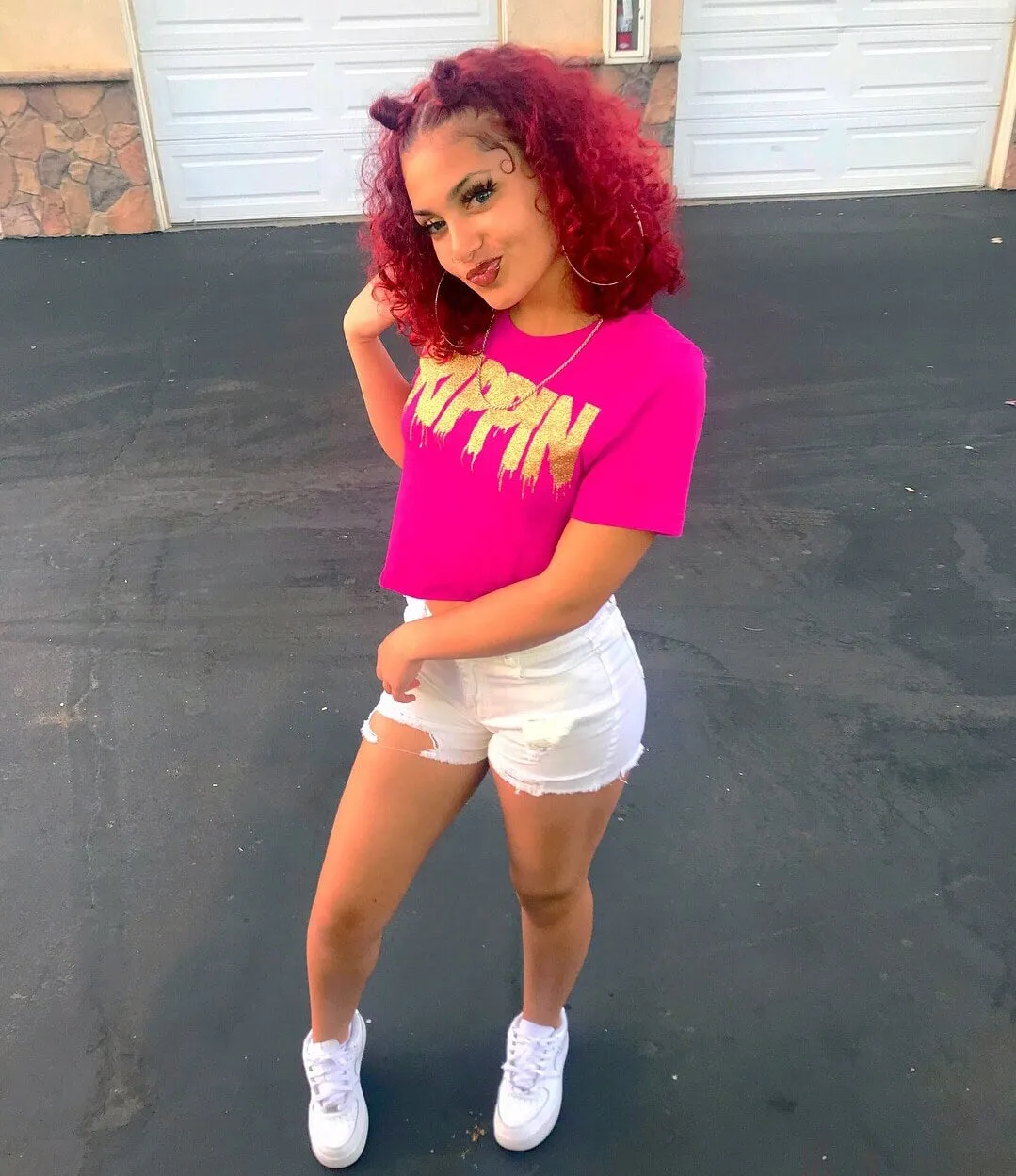 OG Gold Glitter Drippin | Pink Tee