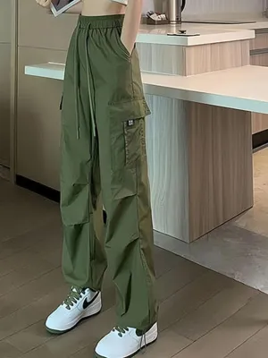 Olive Straight Fit Cargo Pants
