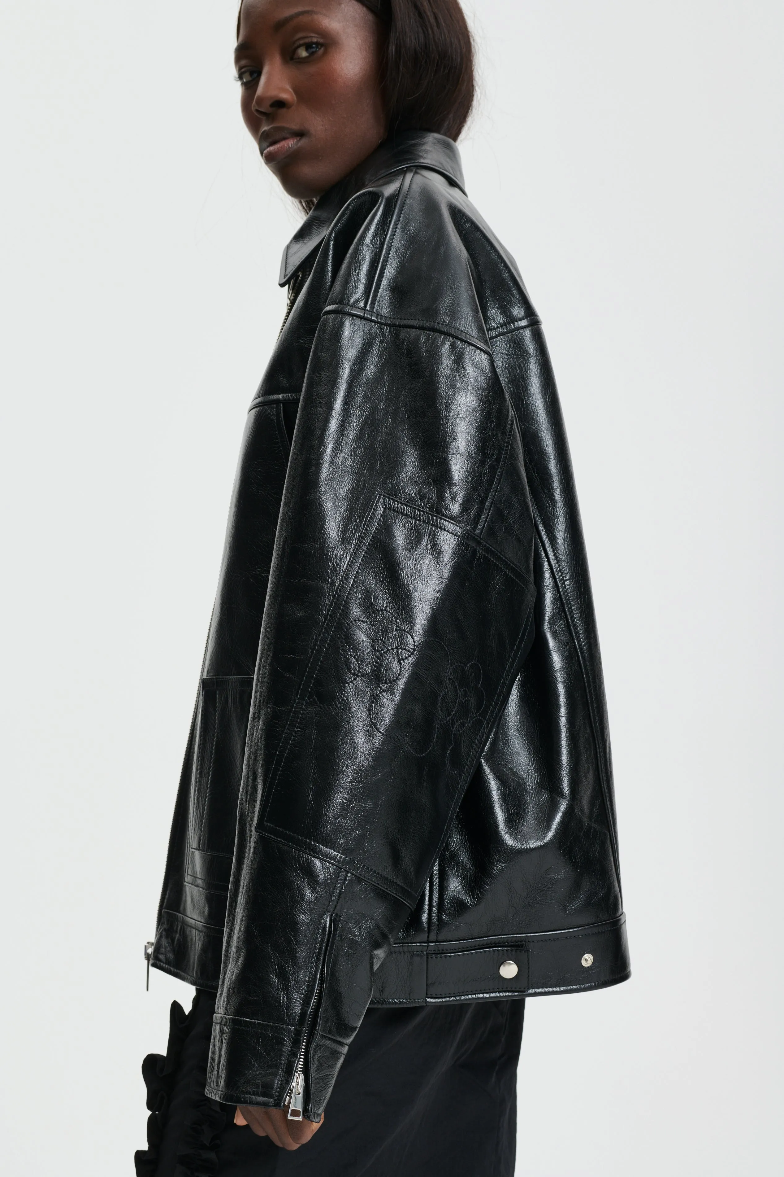 OLPA | JACKET LEATHER BLACK