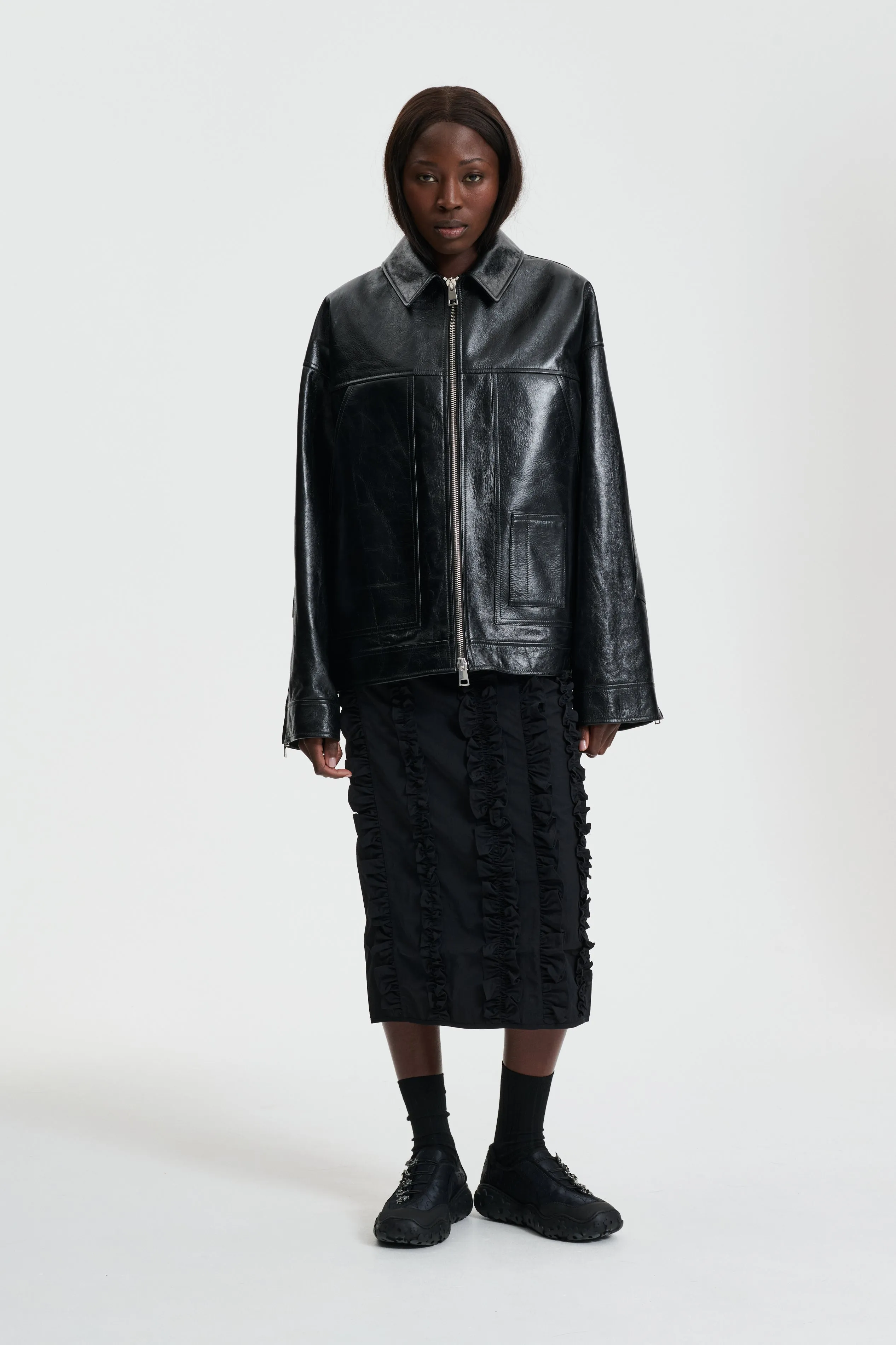 OLPA | JACKET LEATHER BLACK