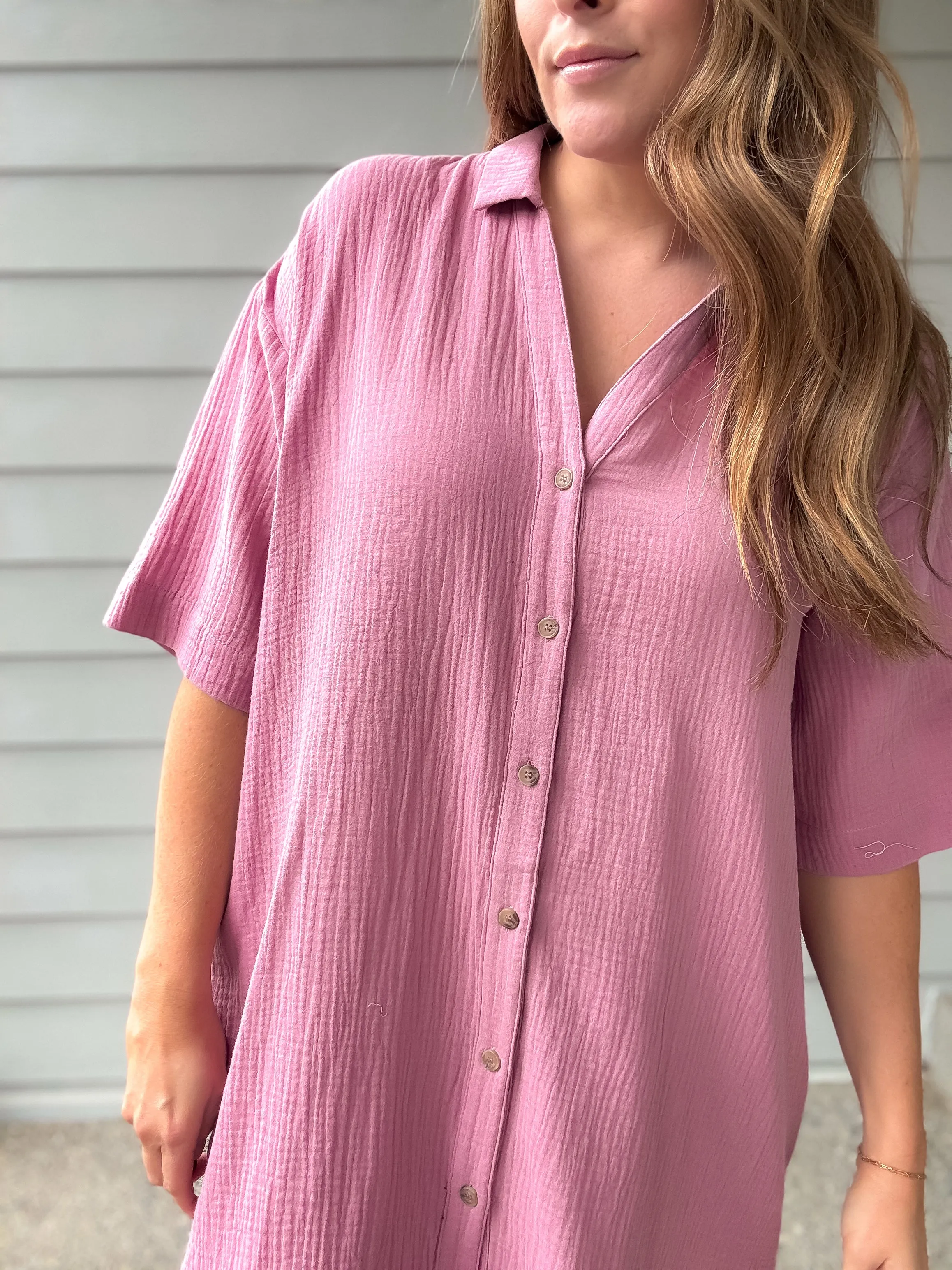 Orchid Shirt Dress