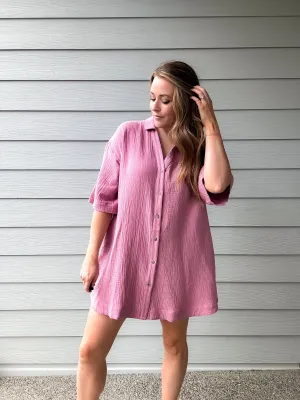 Orchid Shirt Dress