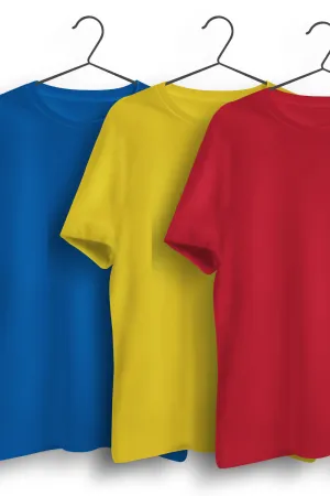 Pack of 3 - Blue, Yellow and Red