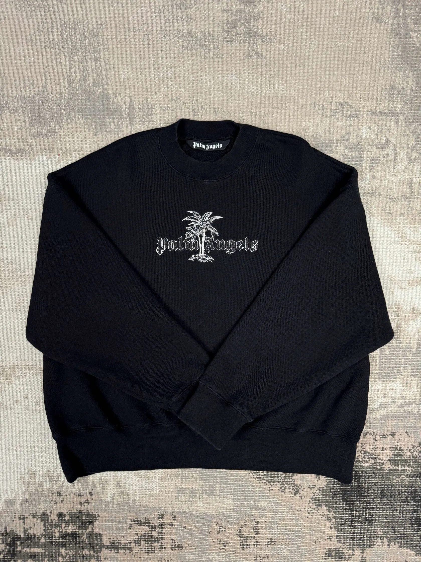 Palm Angels Embroidered Palm Sweatshirt - Black