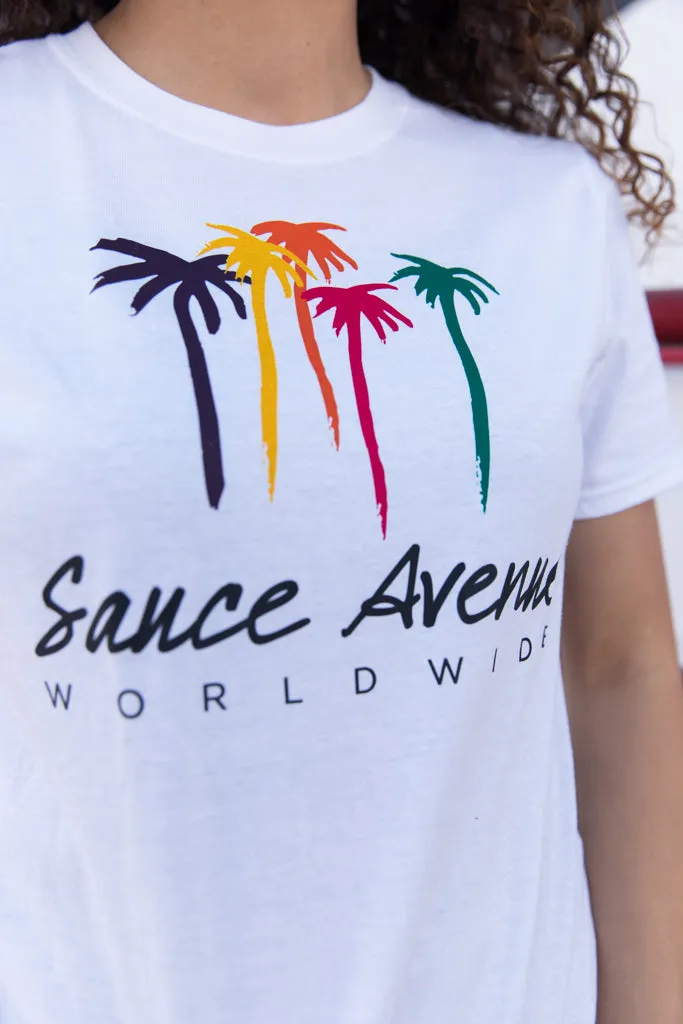 Palm Trees SA Worldwide | White Tee
