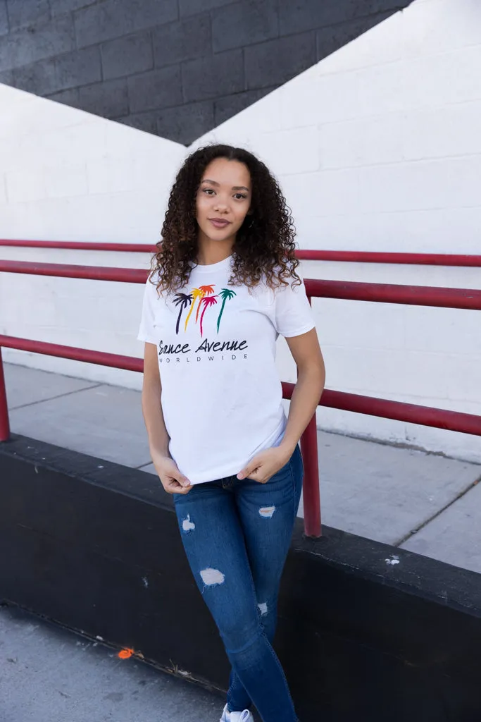 Palm Trees SA Worldwide | White Tee