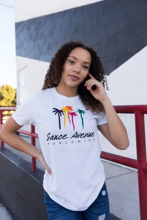 Palm Trees SA Worldwide | White Tee