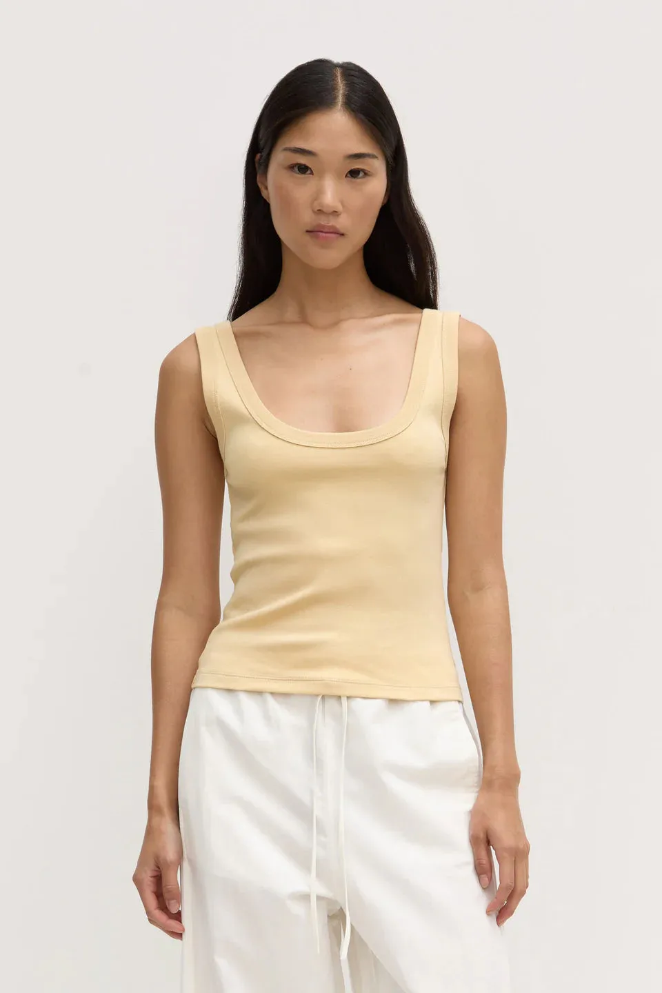 Paulina Scoop Tank Chamomile
