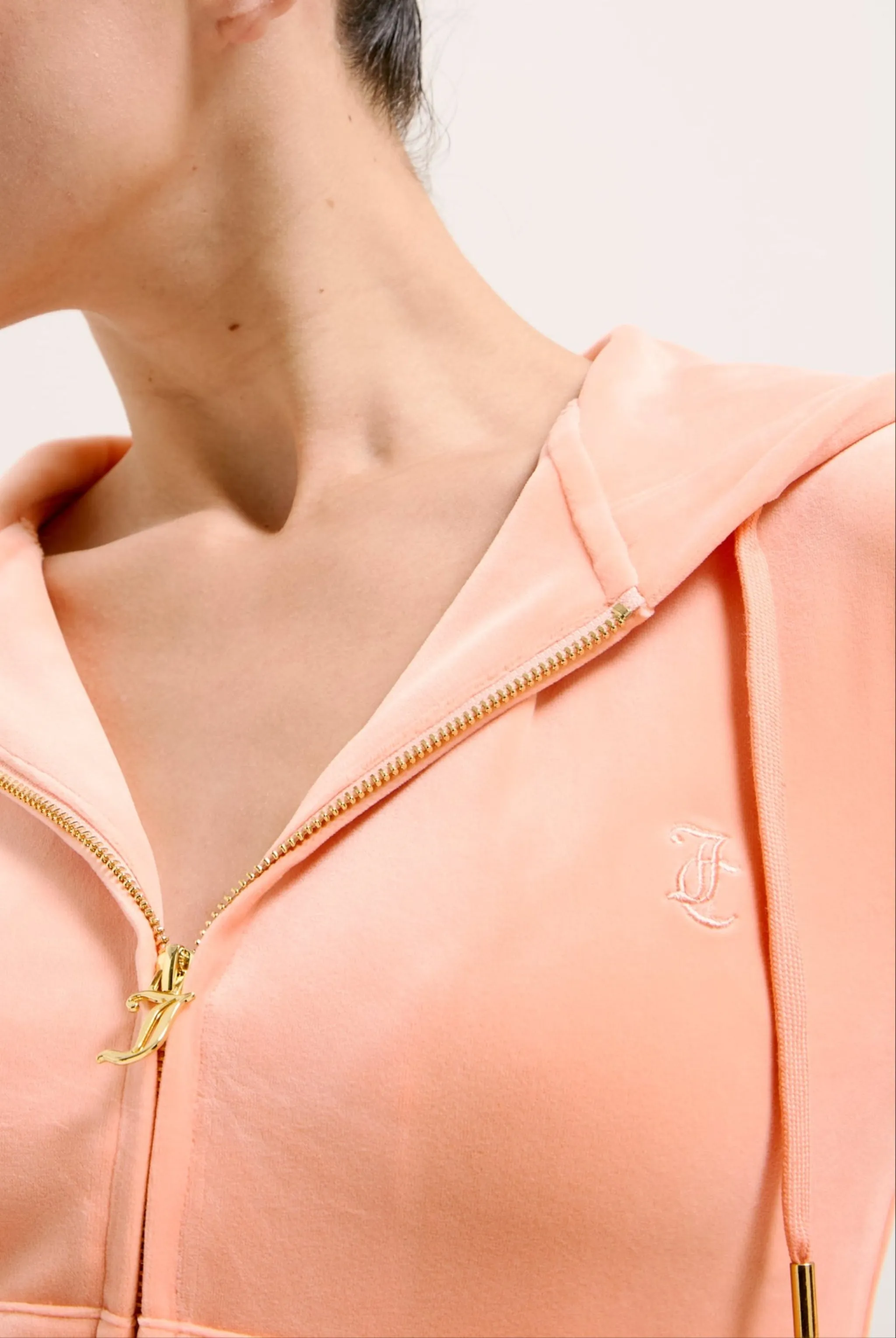 PEACH PINK & GOLD CLASSIC VELOUR ROBERTSON HOODIE