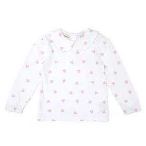 Peter Pan Collar - Pink Hearts