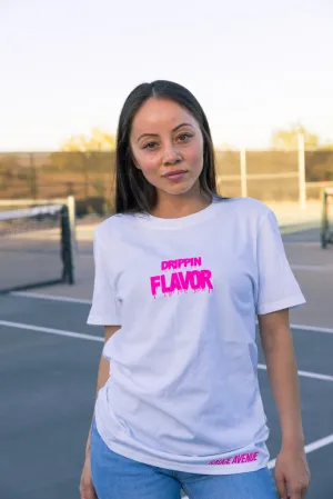 Pink Drippin Flavor | White Tee