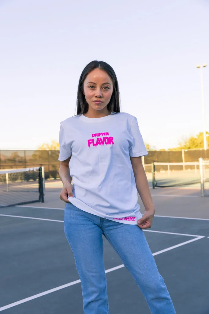 Pink Drippin Flavor | White Tee